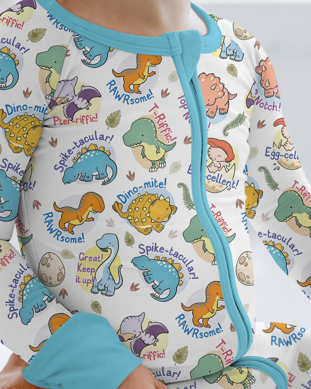 Cute Dinosaur Pun Bamboo Convertible Zippy
