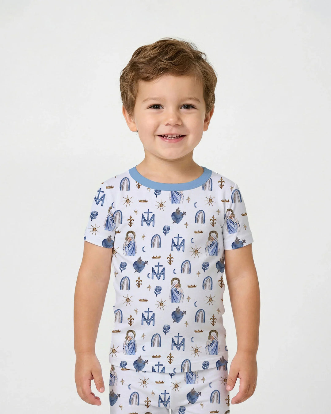 Little Ave Maria Bamboo Two Piece Short Sleeve Pajama Set