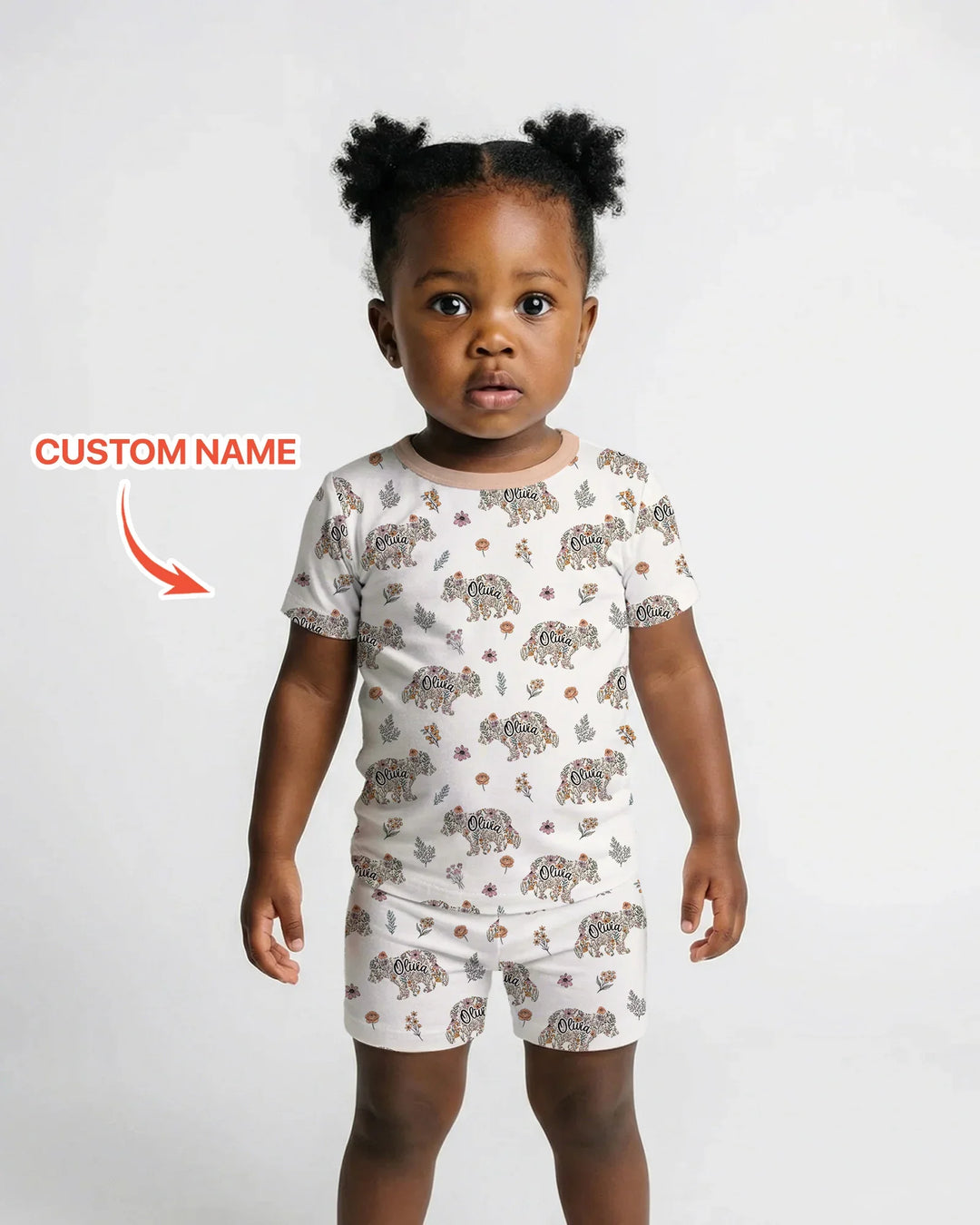 Zweiteiliges Pyjama-Set mit kurzen Ärmeln und Shorts im Sommer-Design