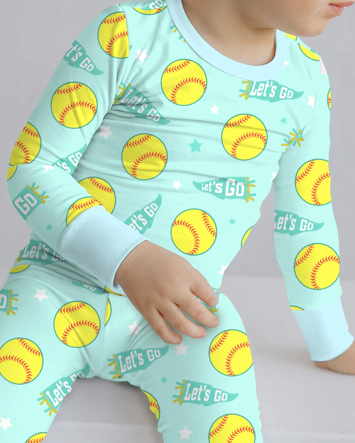Zweiteiliges Langarm-Pyjama-Set mit Sommerfrüchten