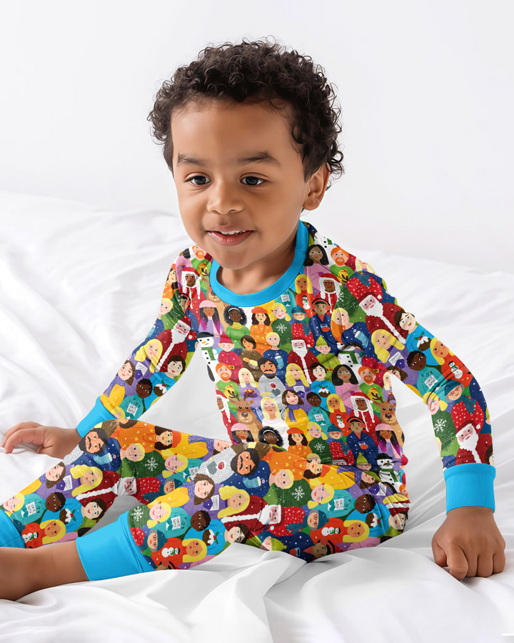 Together for Christmas Bamboo Two Piece Long Sleeve Pajama Set
