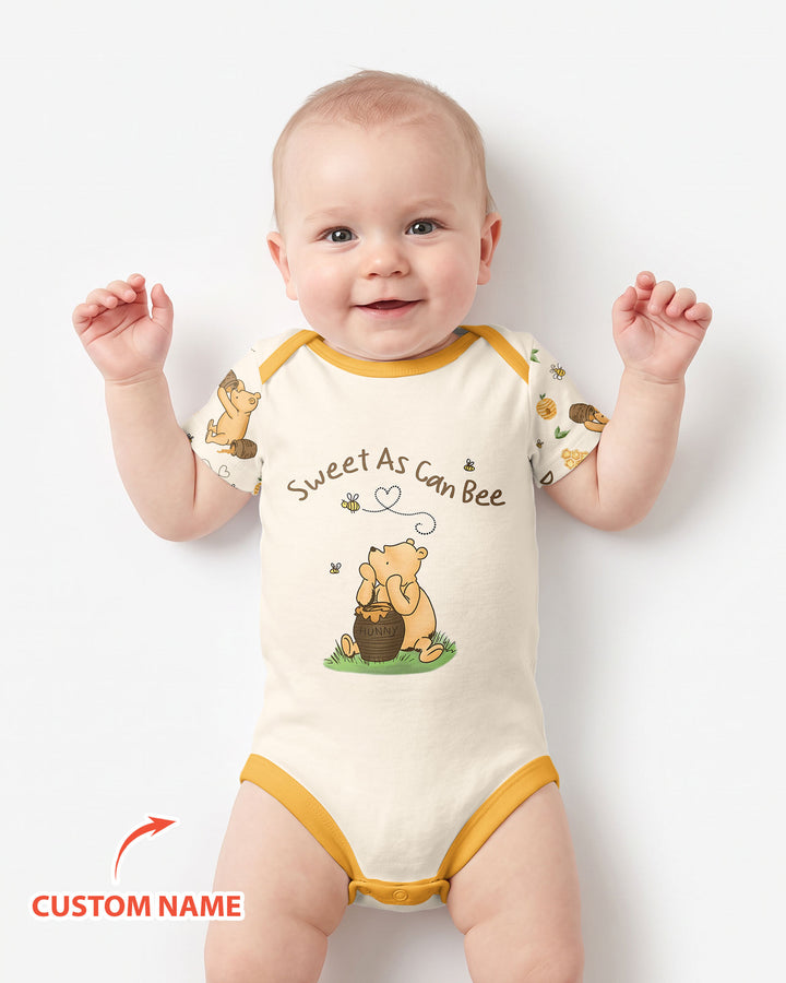 Sweet As Can Bee Custom Name Bamboo Bodysuit