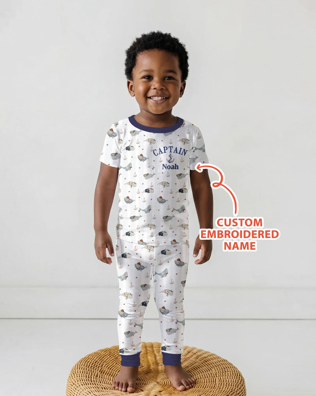 Zweiteiliges, kurzärmliges Pyjama-Set mit Marienkäfern
