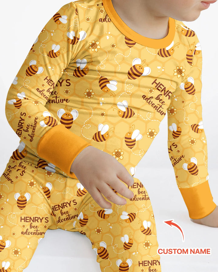 Zweiteiliges Langarm-Pyjama-Set mit Sommerfrüchten