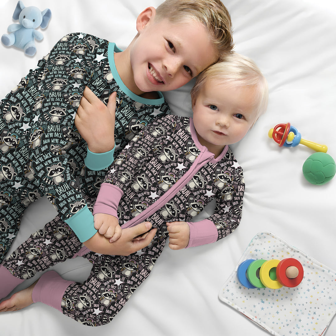 Zweiteiliges Langarm-Pyjama-Set mit Sommerfrüchten