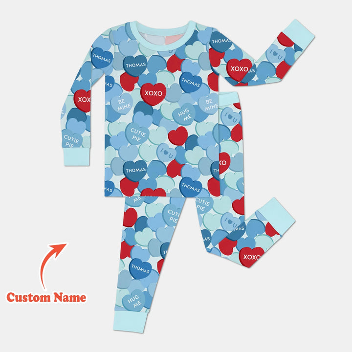 Zweiteiliges Langarm-Pyjama-Set mit Sommerfrüchten