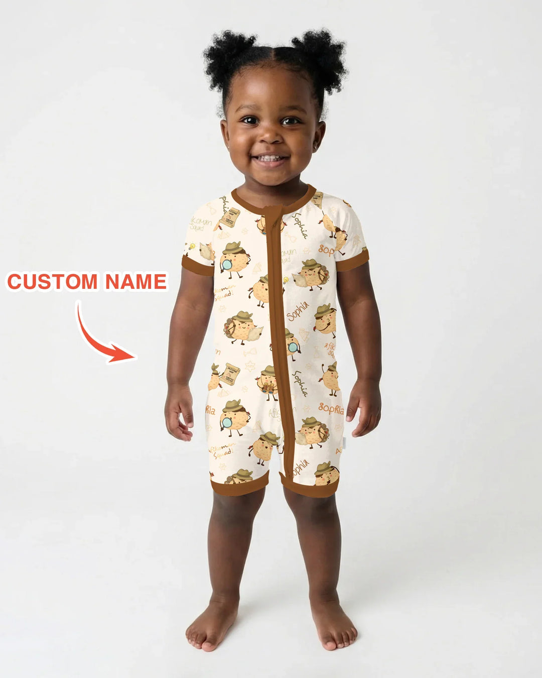 Custom Name Passover Afikoman Bamboo Shorty Zippy