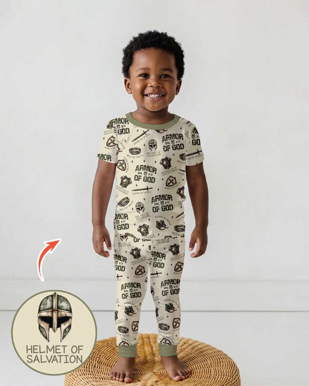 Zweiteiliges, kurzärmliges Pyjama-Set mit Marienkäfern