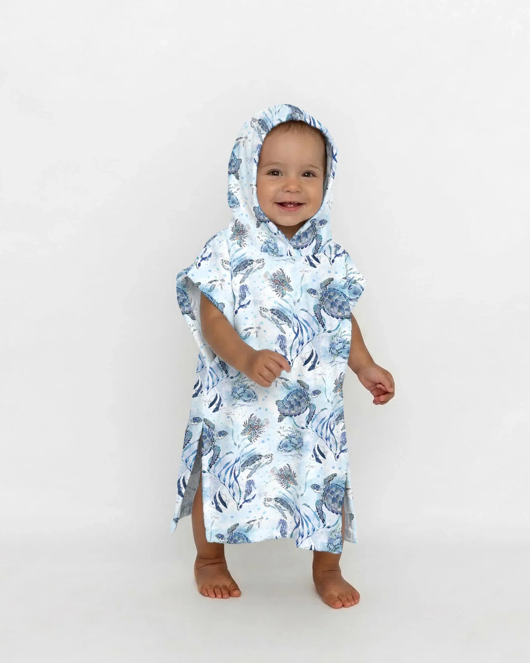 Little Turtles Familie passende Bambus-Bade-Ponchos