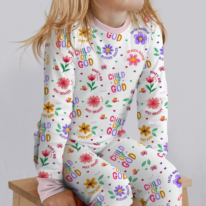 Zweiteiliges Langarm-Pyjama-Set mit Sommerfrüchten