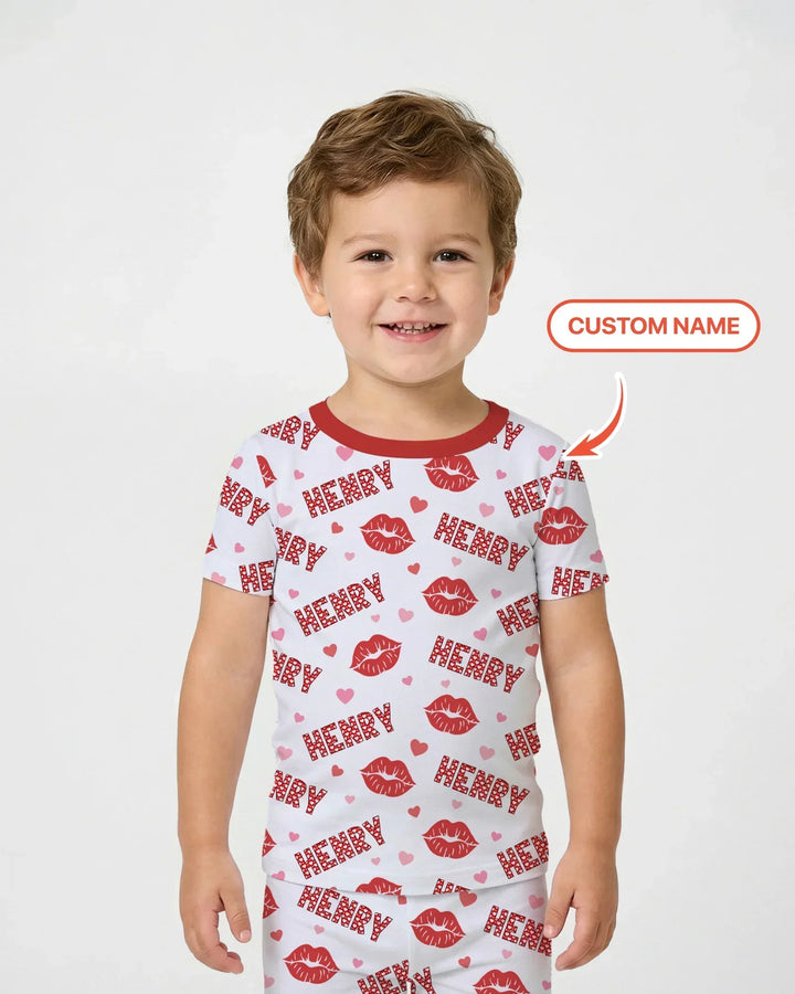 Zweiteiliges, kurzärmliges Pyjama-Set mit Marienkäfern