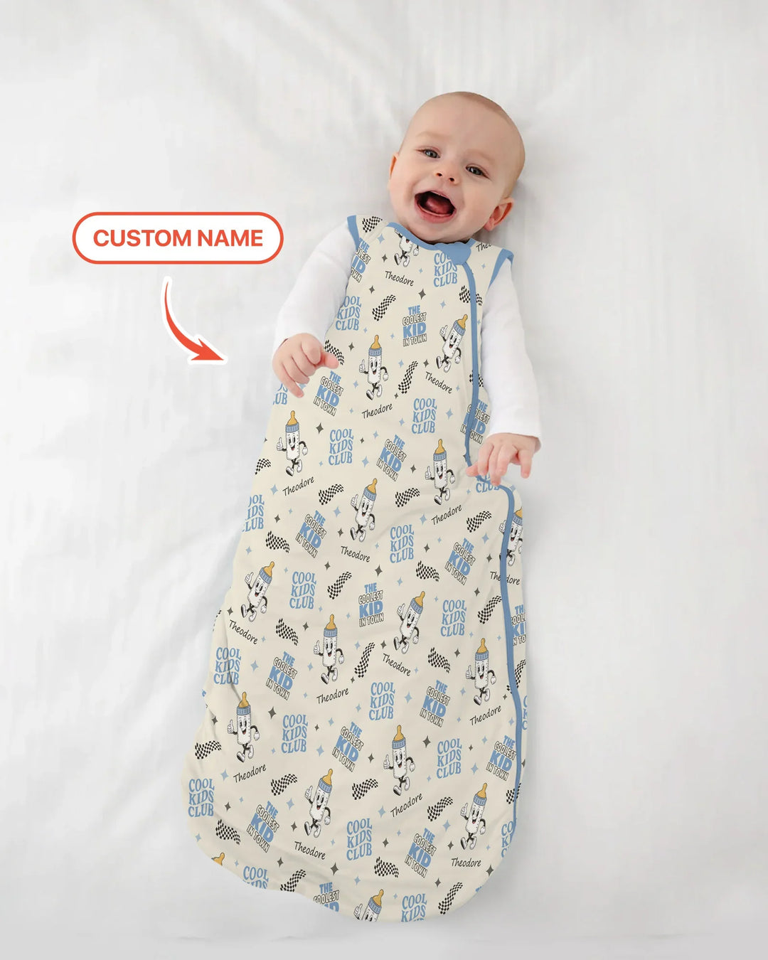 Custom Name Cool Club Daddy & Me Matching Bamboo Sleep Bag