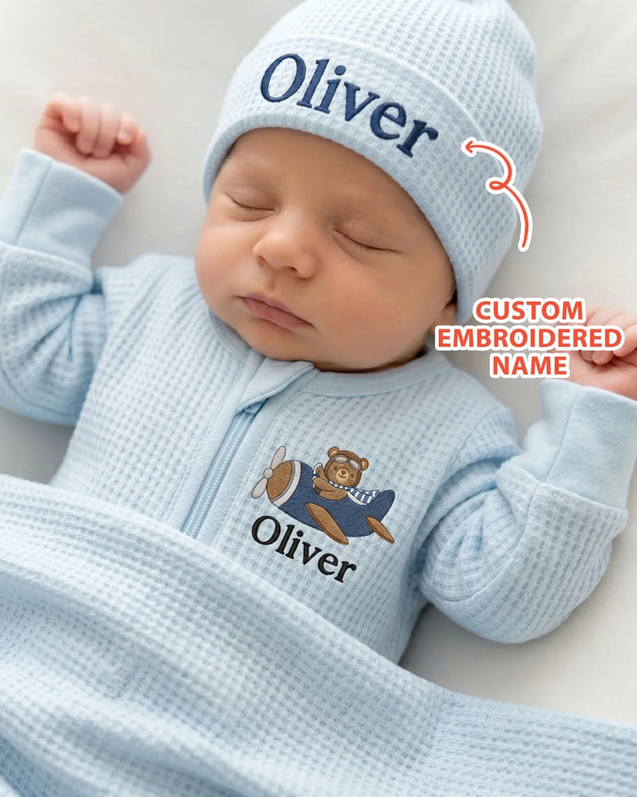 Gerippte Babykleidung mit individuellem Foto - Weich &amp; Skizzenhaft