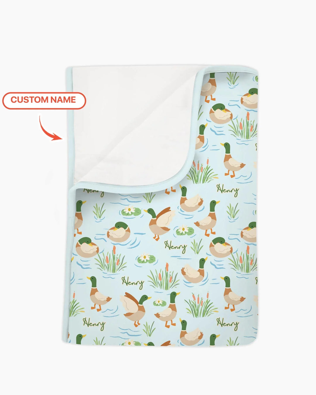 Personalized Mallard Duck Bamboo Blanket