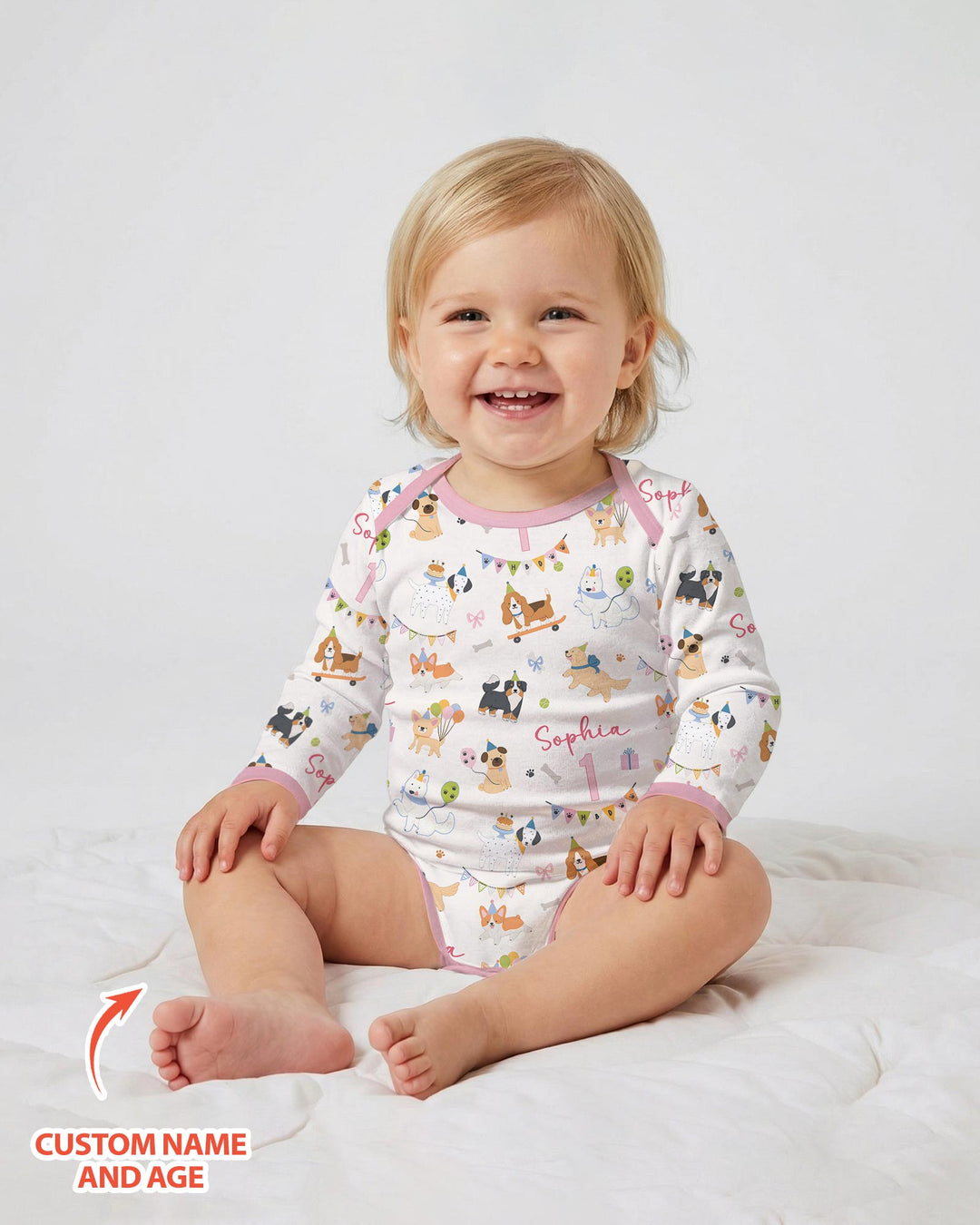 Gerippte Babykleidung mit individuellem Foto - Weich &amp; Skizzenhaft