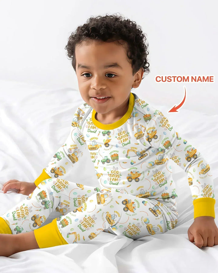 Zweiteiliges Langarm-Pyjama-Set mit Sommerfrüchten