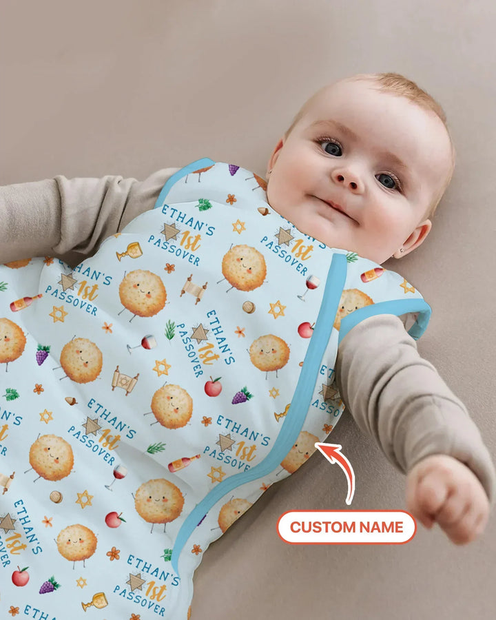 Custom Name 1st Passover Bamboo Sleep Bag