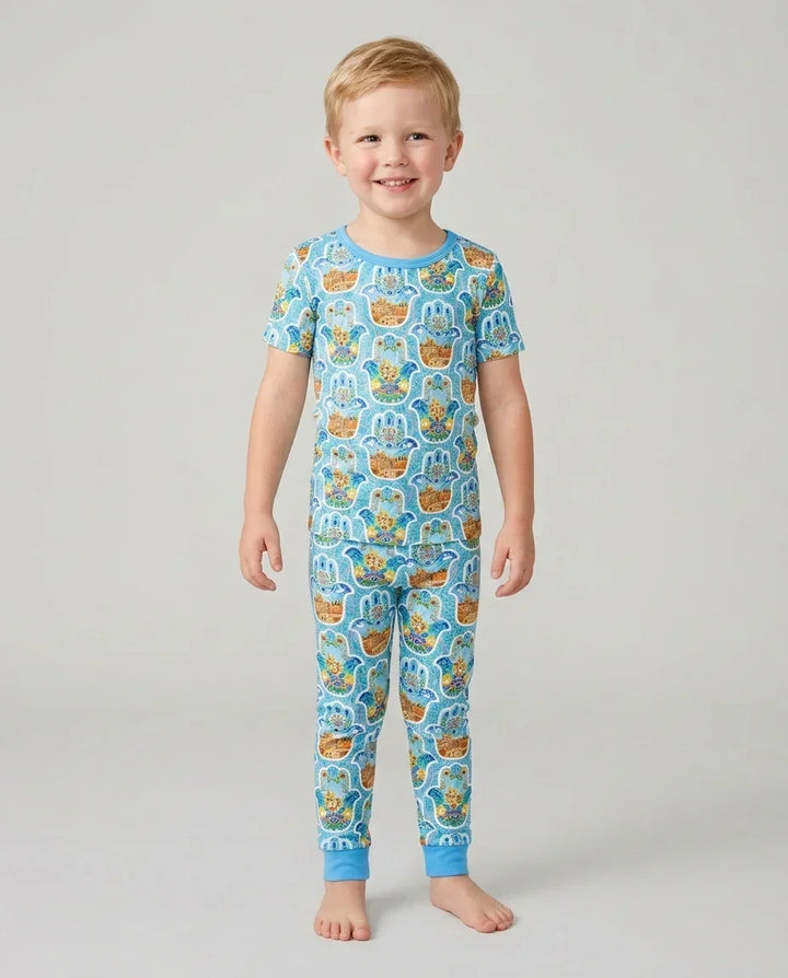 Zweiteiliges, kurzärmliges Pyjama-Set mit Marienkäfern