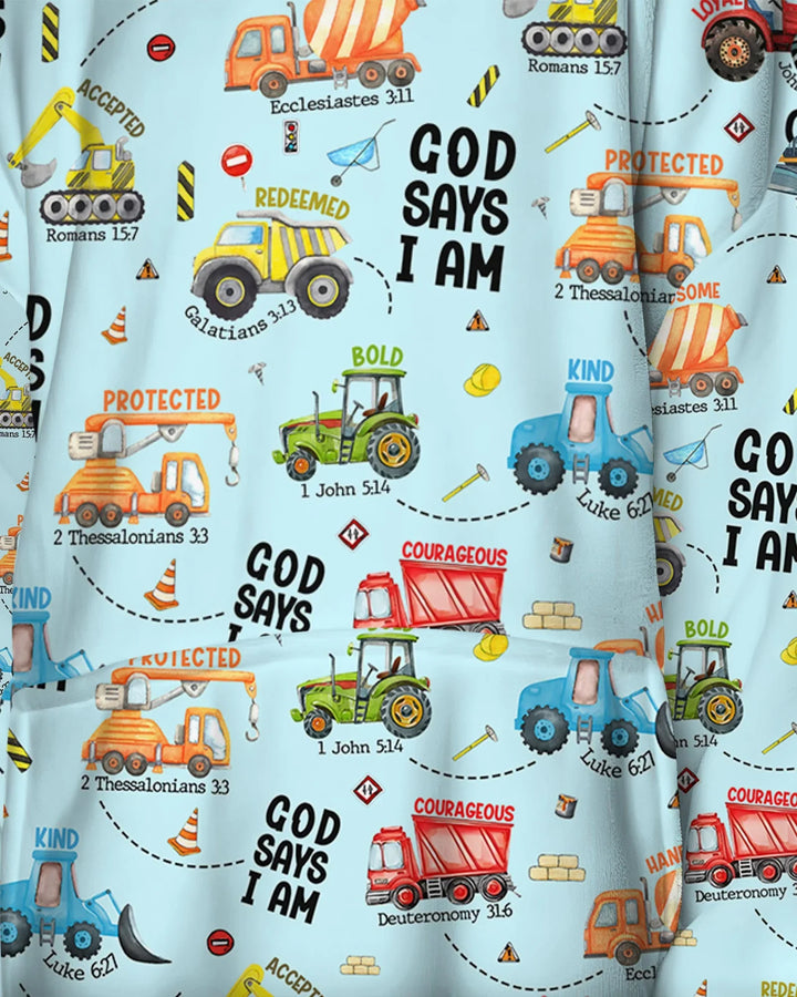 Gott sagt, ich bin Junge Bambus-Decken-Hoodie