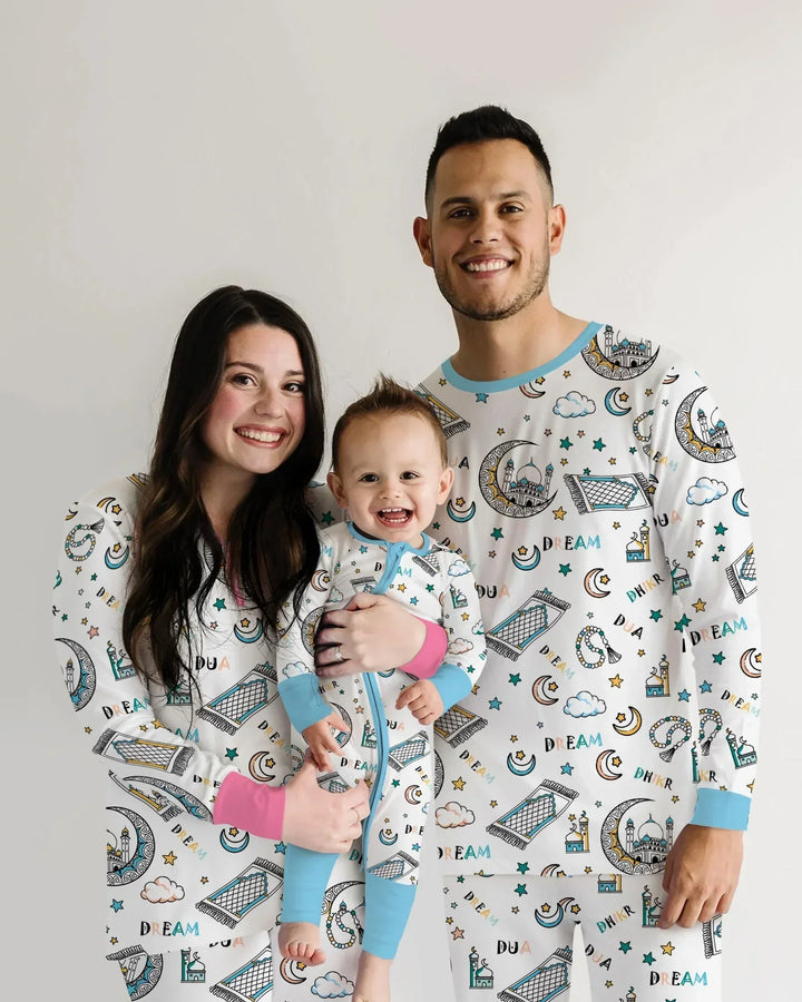Dua, Dhikr, Traum Passende Familien Bambus Damen Schlafanzug Set
