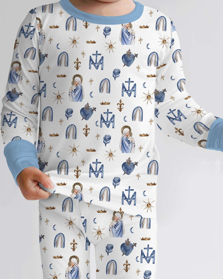 Little Ave Maria Bamboo Two Piece Long Sleeve Pajama Set