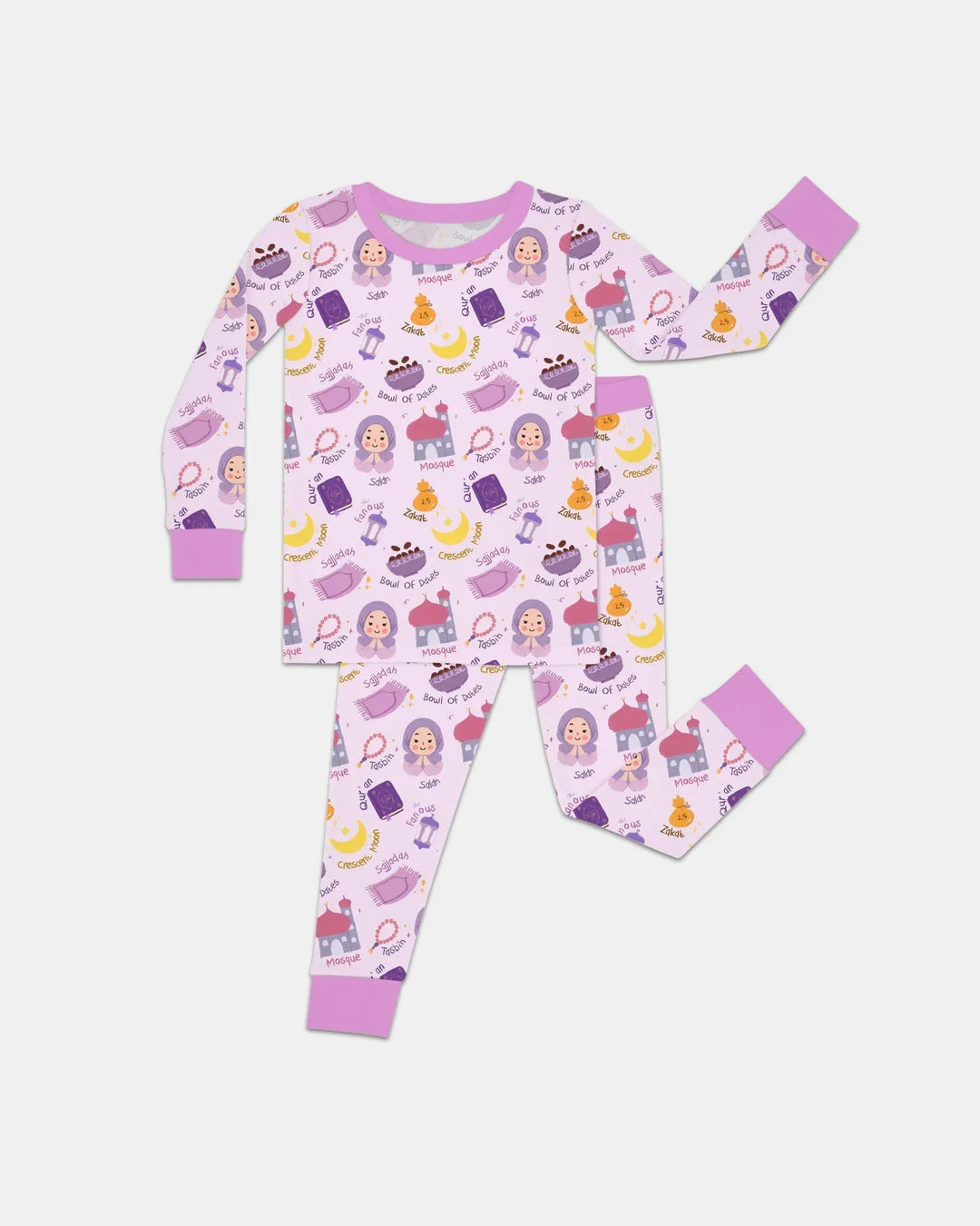 Zweiteiliges Langarm-Pyjama-Set mit Sommerfrüchten