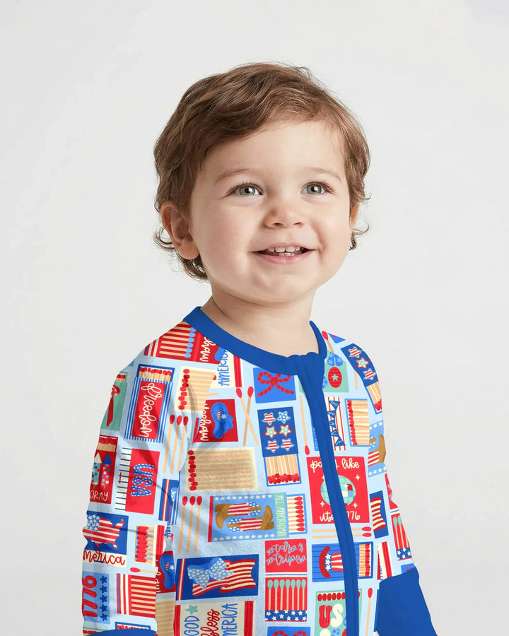 Patriotic Matchbox Family Matching Bamboo Convertible Zippy