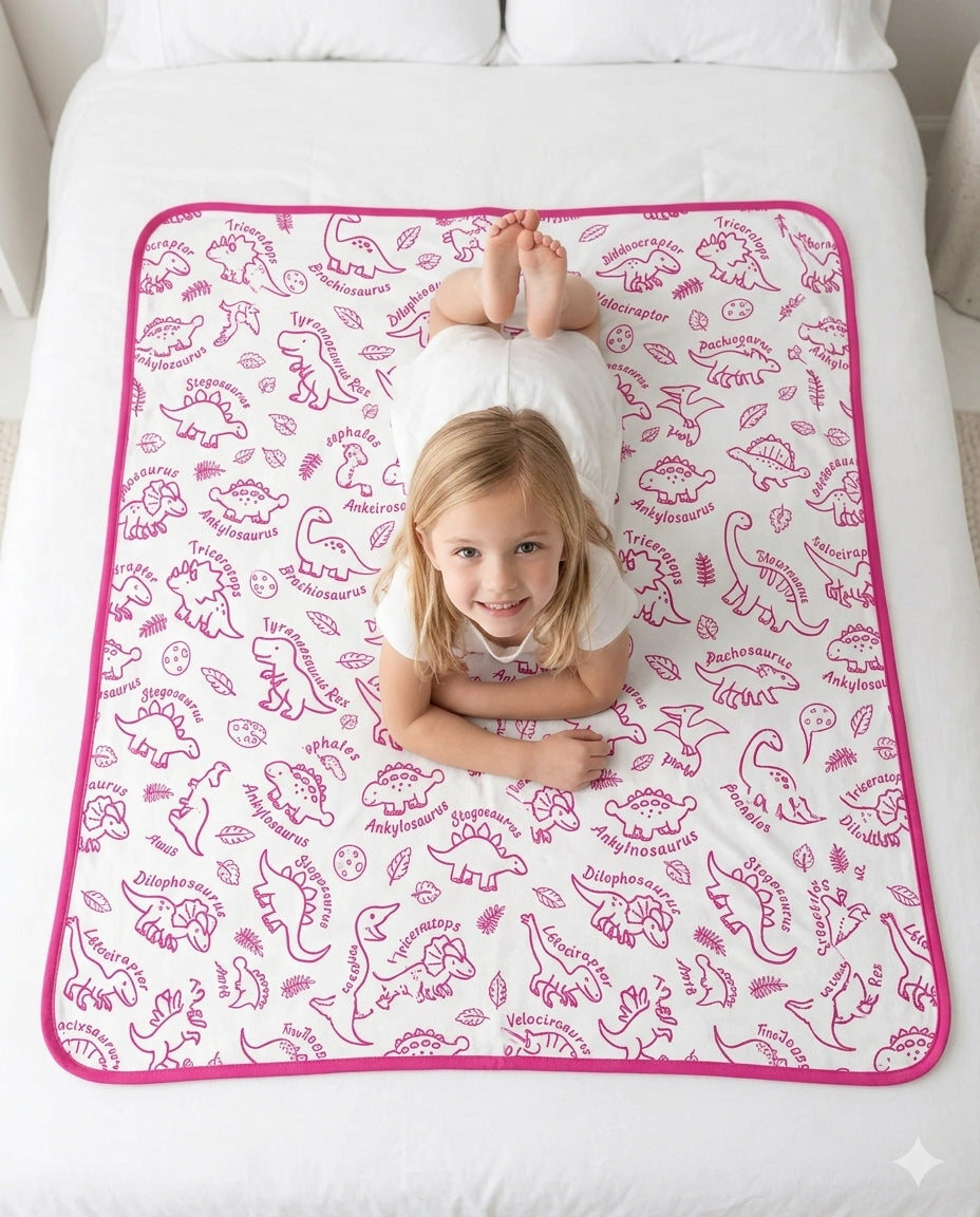 Dinosaur Park Bamboo Blanket