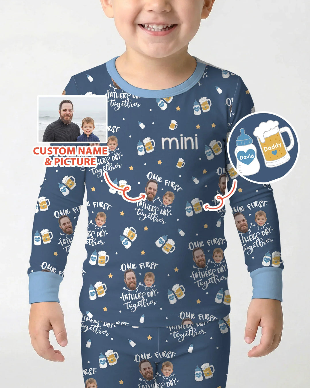 Zweiteiliges Langarm-Pyjama-Set mit Sommerfrüchten