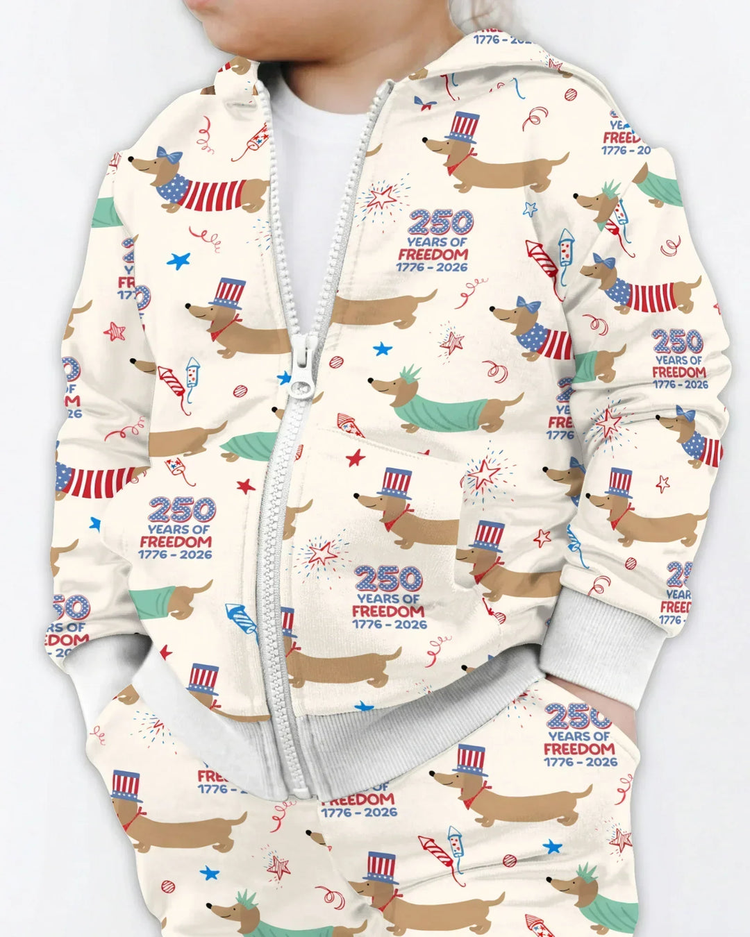 250 Years Of Freedom Bamboo Zip Hoodie