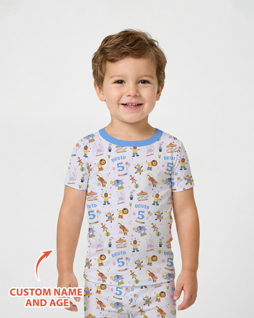 Zweiteiliges, kurzärmliges Pyjama-Set mit Marienkäfern