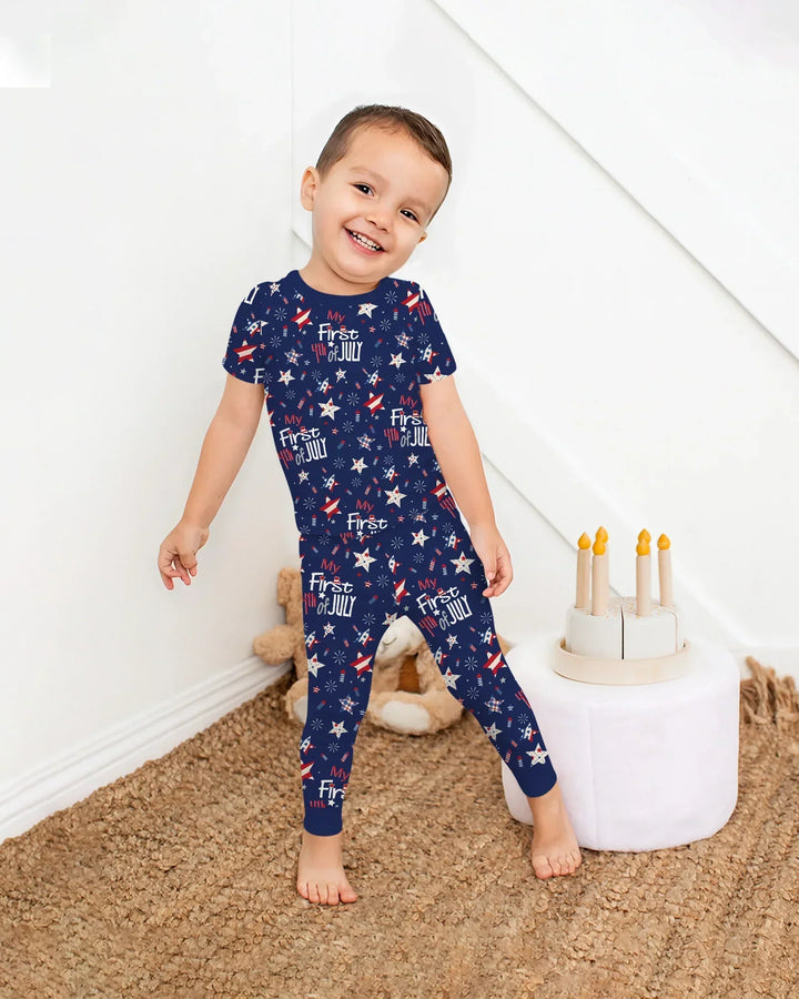 Zweiteiliges, kurzärmliges Pyjama-Set mit Marienkäfern