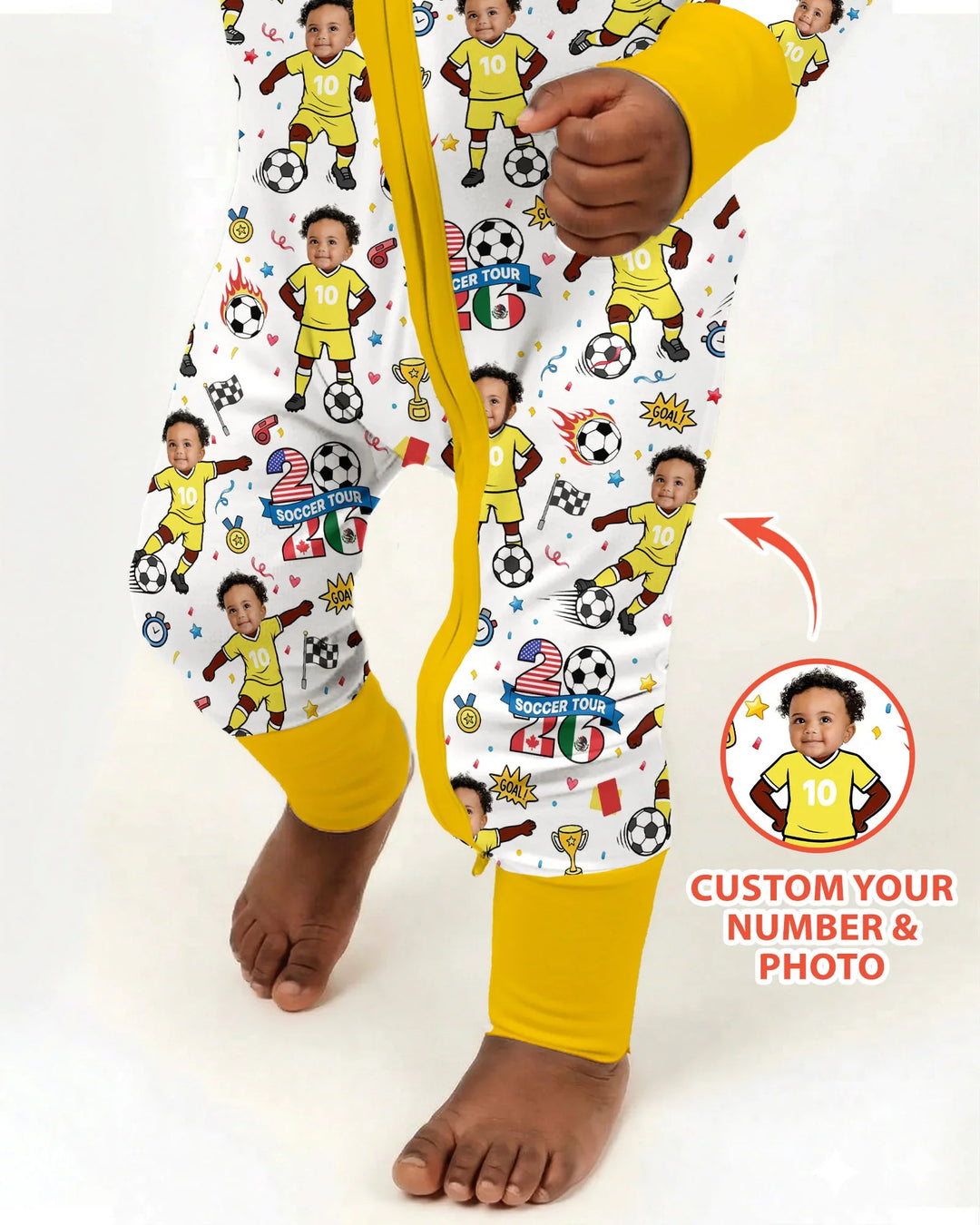 Gerippte Babykleidung mit individuellem Foto - Weich &amp; Skizzenhaft