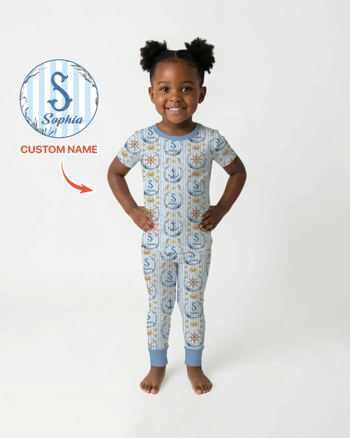 Zweiteiliges, kurzärmliges Pyjama-Set mit Marienkäfern