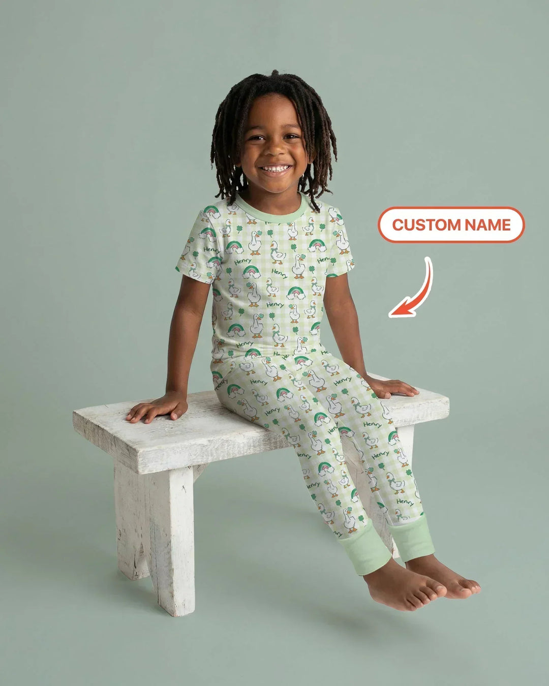Zweiteiliges, kurzärmliges Pyjama-Set mit Marienkäfern