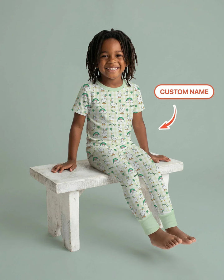 Zweiteiliges, kurzärmliges Pyjama-Set mit Marienkäfern