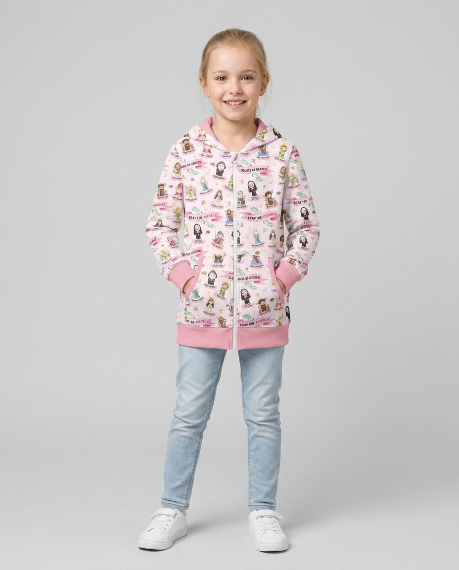 Heilige des Himmels Personalisierter Bambus-Kapuzenpullover mit Reißverschluss