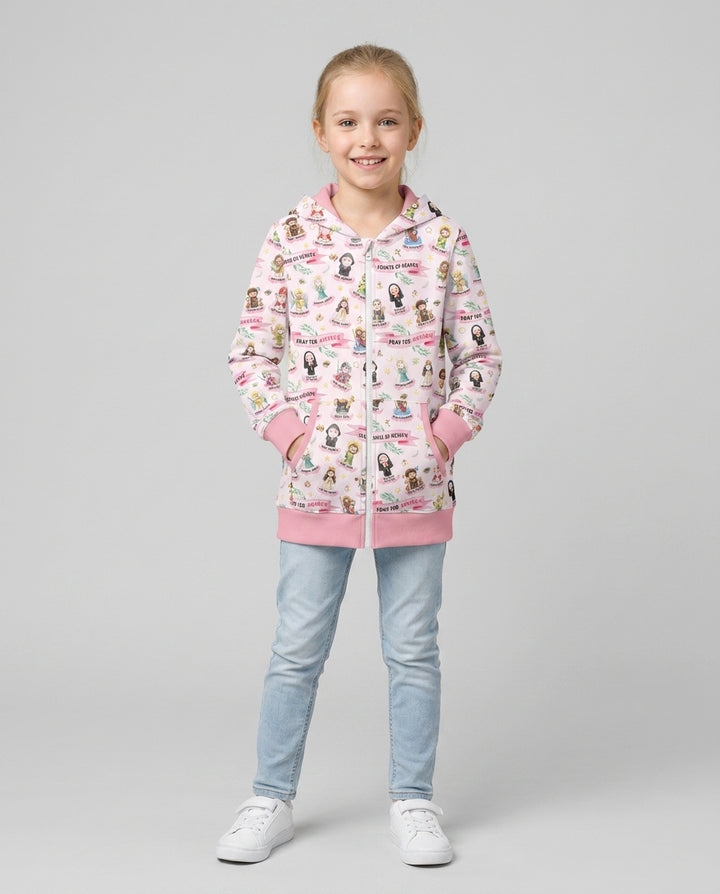 Heilige des Himmels Personalisierter Bambus-Kapuzenpullover mit Reißverschluss
