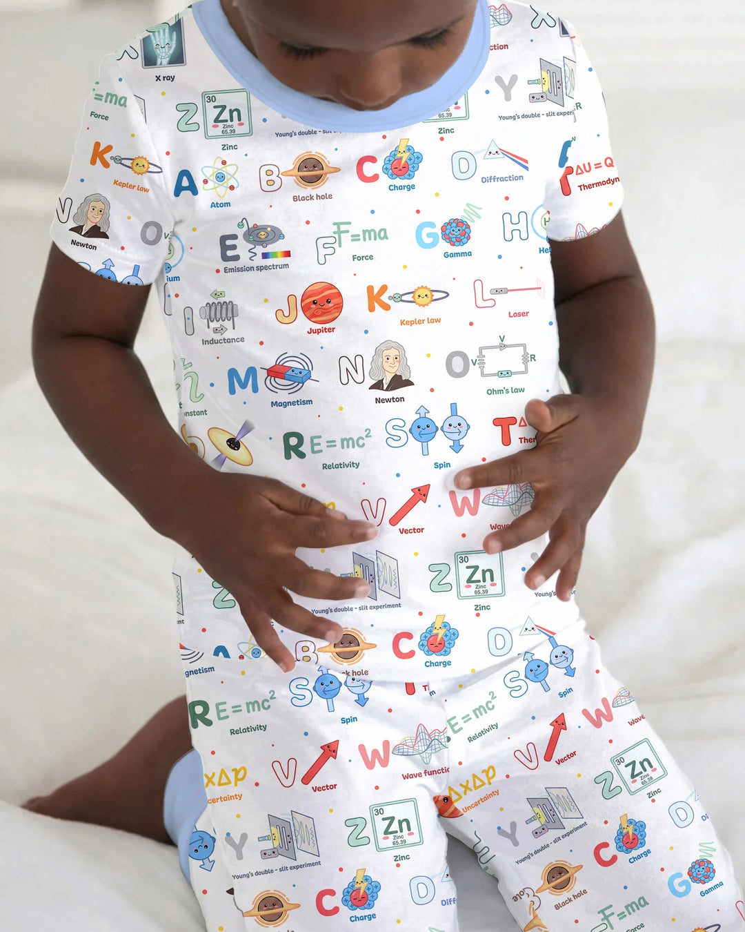 Zweiteiliges, kurzärmliges Pyjama-Set mit Marienkäfern