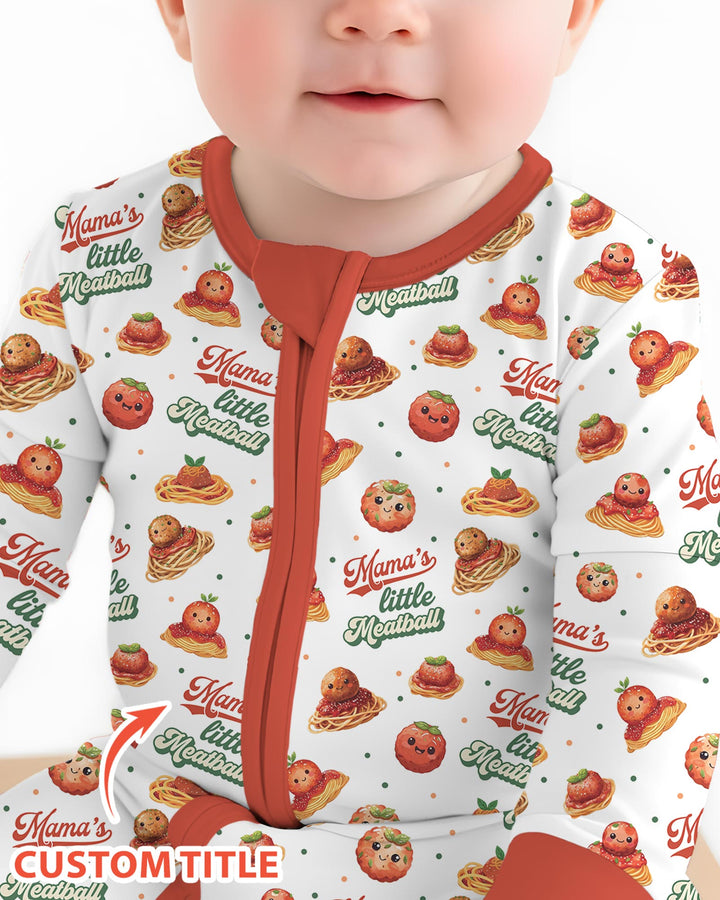 Custom Name Little Meatball Bamboo Convertible Zippy
