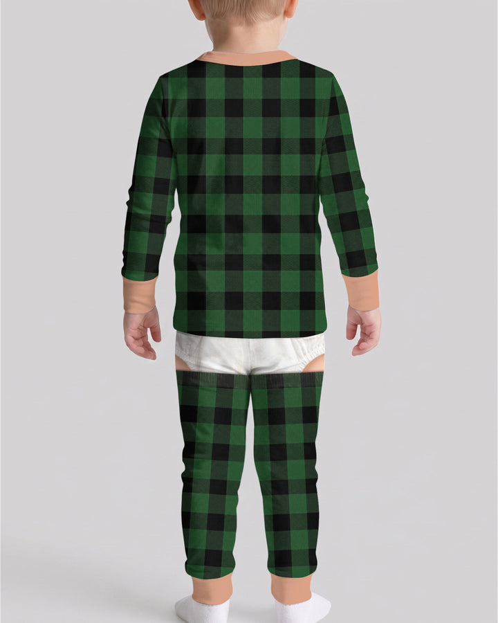 Kid Funny Christmas Bamboo Two Piece Long Sleeve Pajama Set