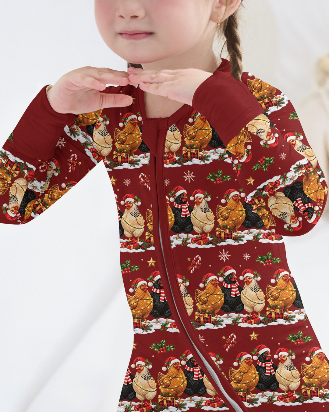 Farm Chicken Christmas Bamboo Convertible Zippy