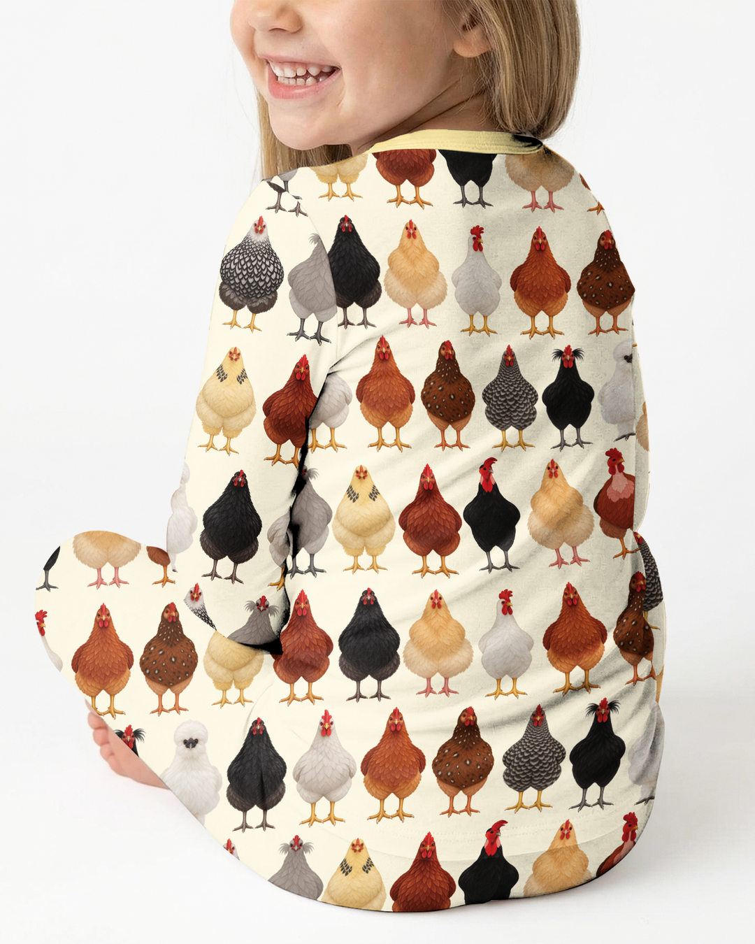 Cluckin' Cute Bamboo Two Piece Long Sleeve Pajama Set