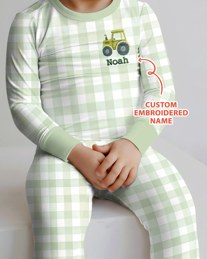 Zweiteiliges Langarm-Pyjama-Set mit Sommerfrüchten