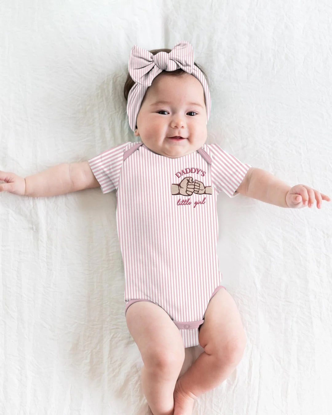 Gerippte Babykleidung mit individuellem Foto - Weich &amp; Skizzenhaft