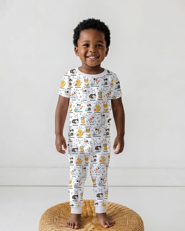 Zweiteiliges, kurzärmliges Pyjama-Set mit Marienkäfern