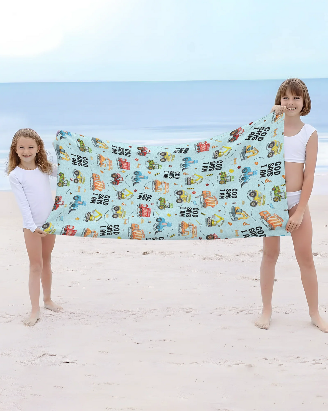 Gott sagt, ich bin Jungen Bambus Strandtuch