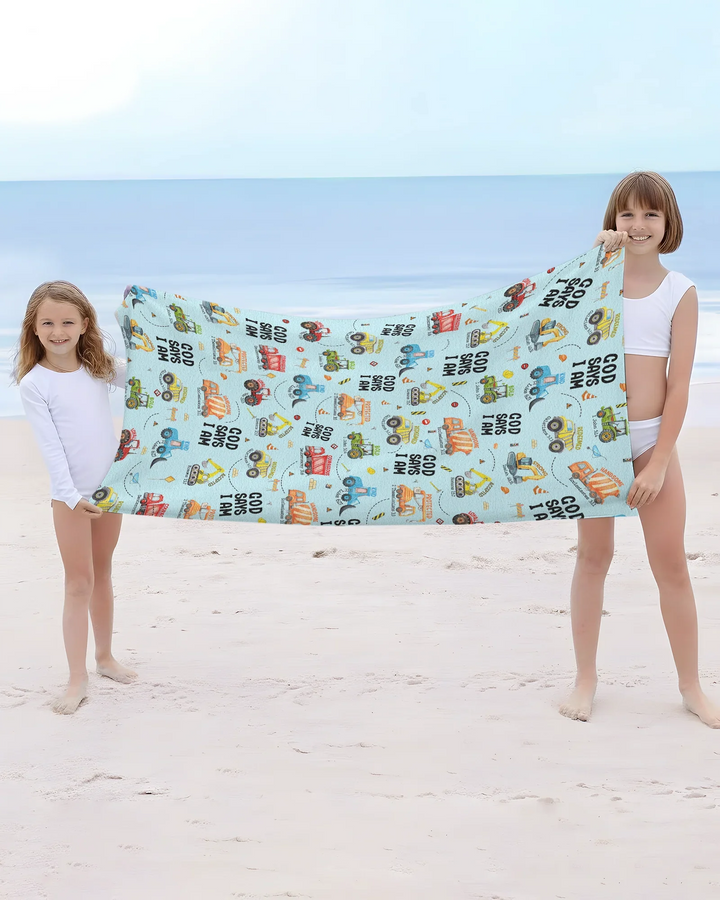 Gott sagt, ich bin Jungen Bambus Strandtuch