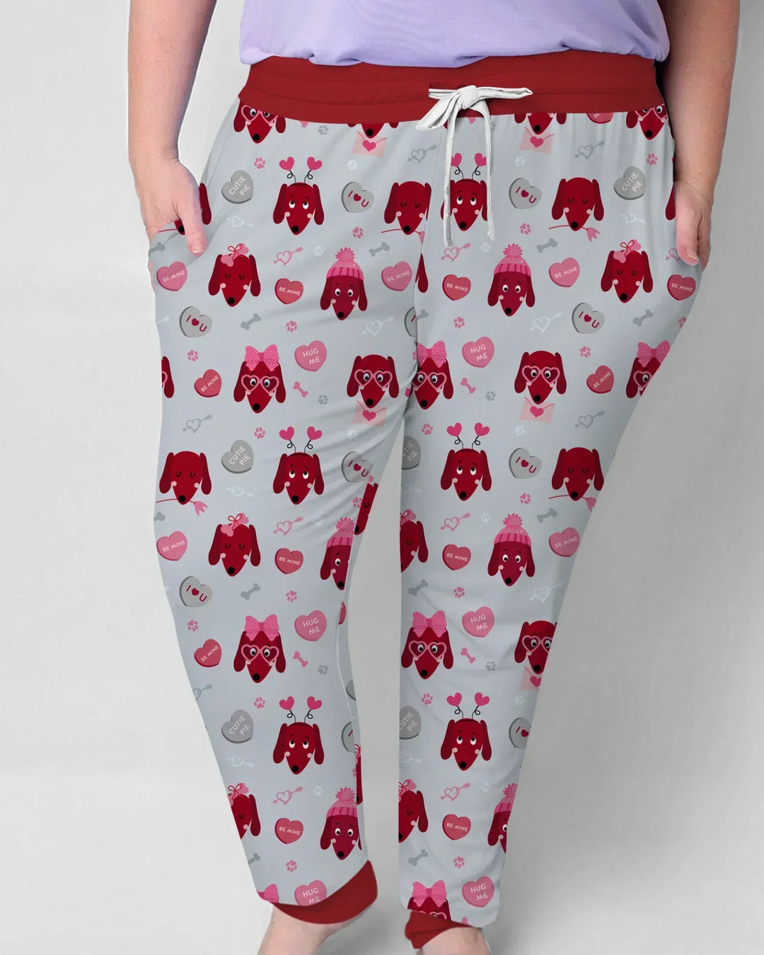 Dachshund Is My Valentine Schlafanzug-Set aus Bambus für Damen