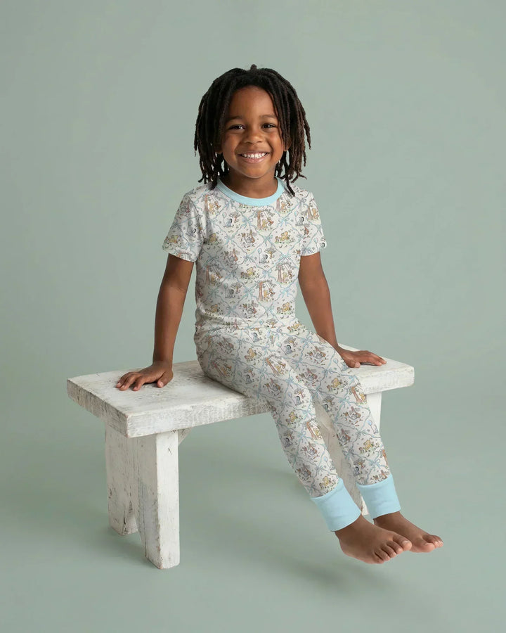 Zweiteiliges, kurzärmliges Pyjama-Set mit Marienkäfern